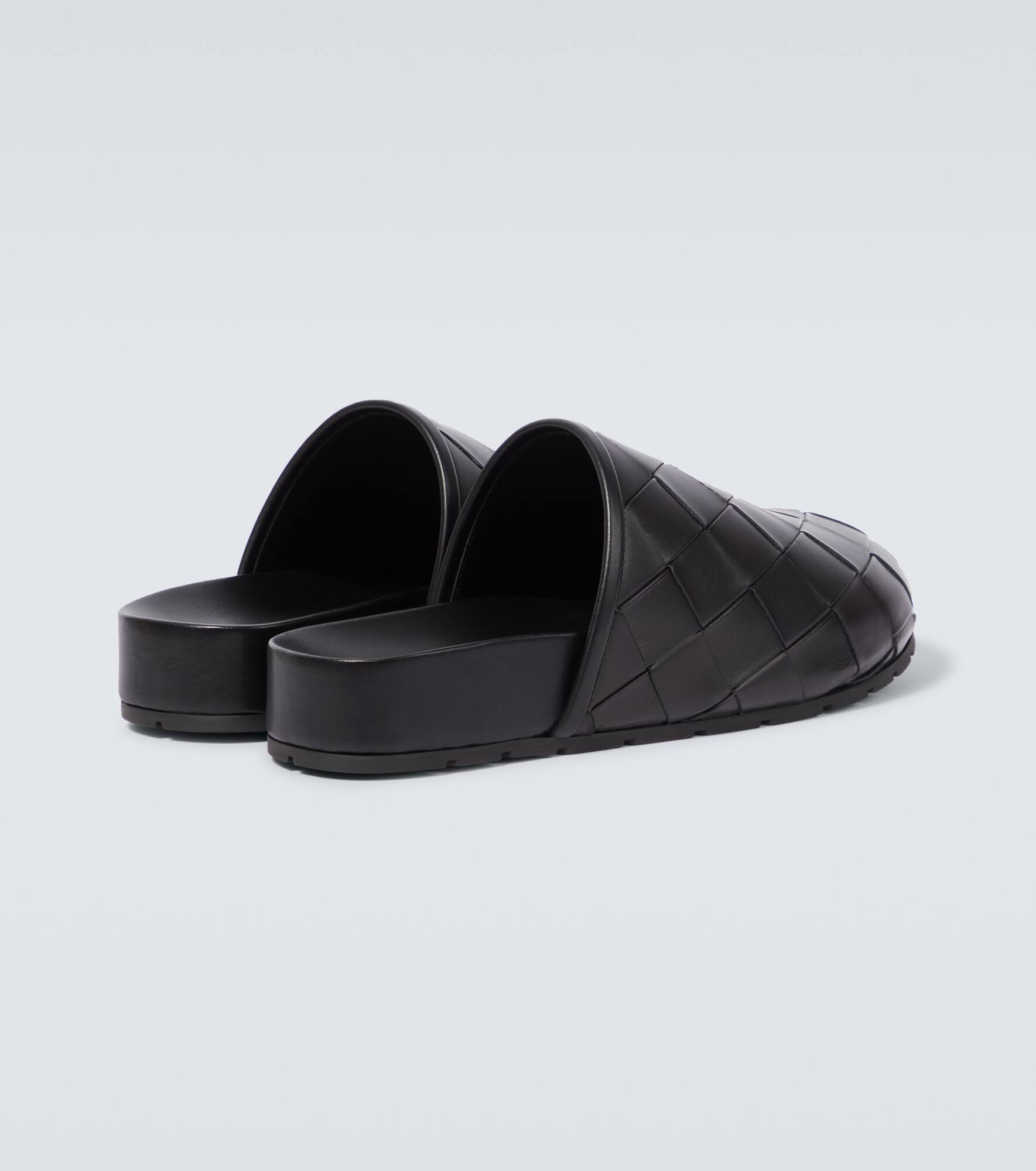 Intrecciato leather mules - 6