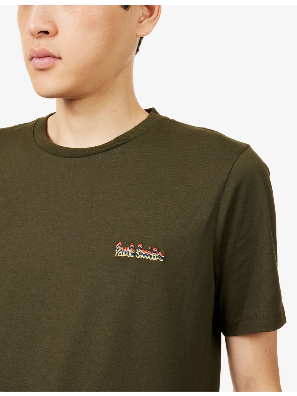 Repeat Logo Crewneck Cotton-Jersey T-Shirt - 5