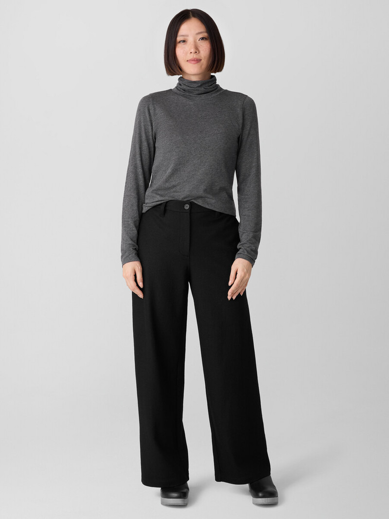 Felted Wool Jersey Wide-Leg Trouser 7