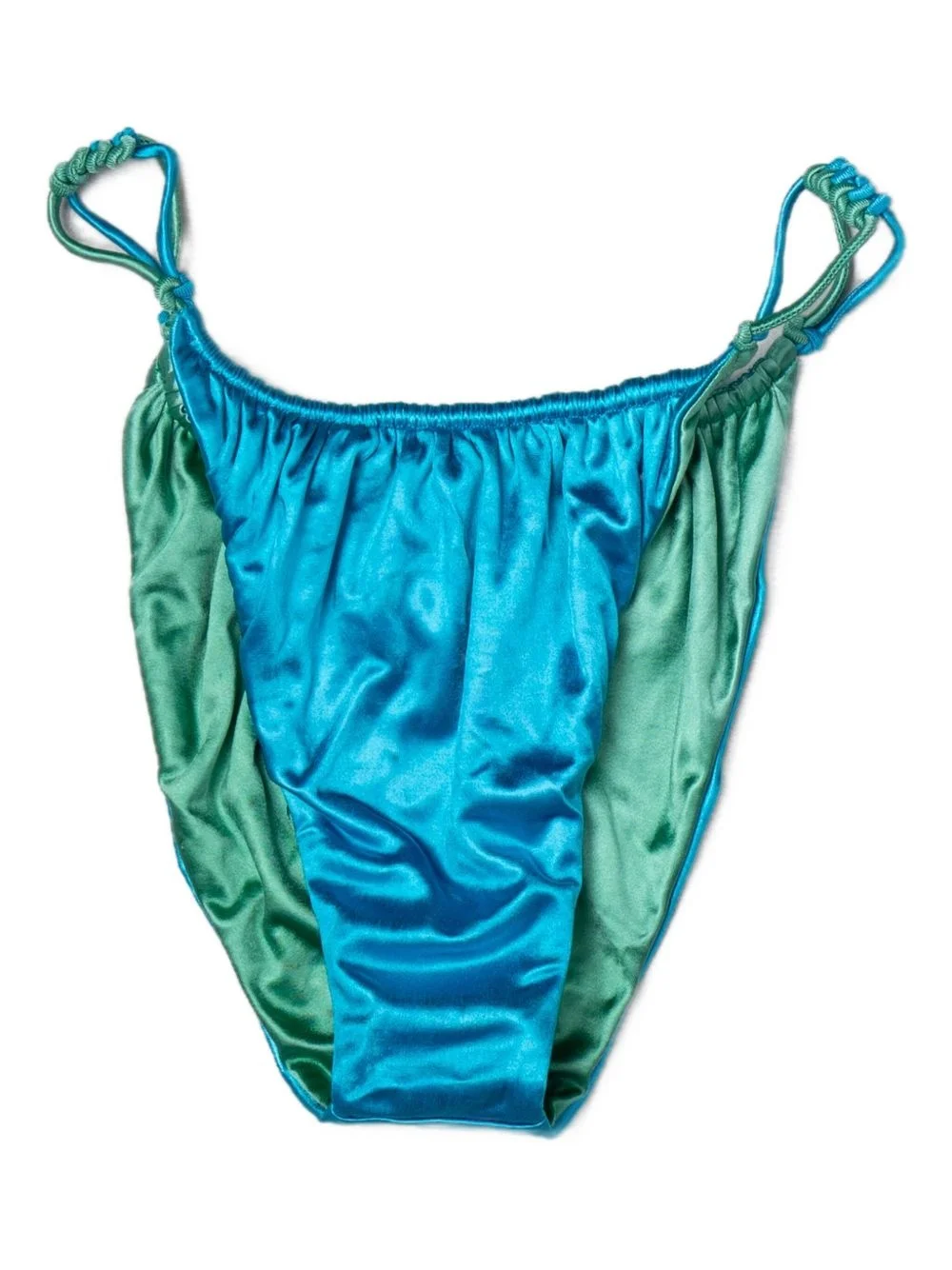 Swinger two-tone satin bikini bottom - 1