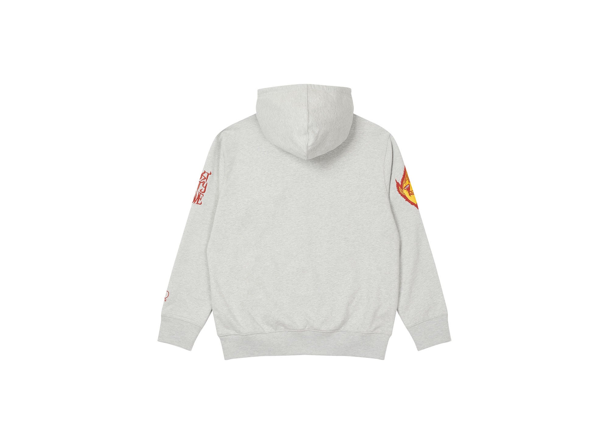 PALACE SUBURBAN BLISS ELF HEAD PATCH ZIP HOOD GREY MARL - 2