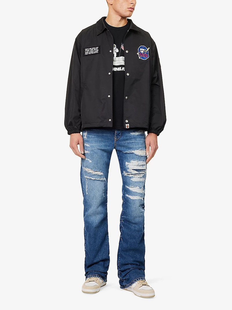 A BATHING APE® Moon Coach welt-pockets relaxed-fit shell jacket outlook