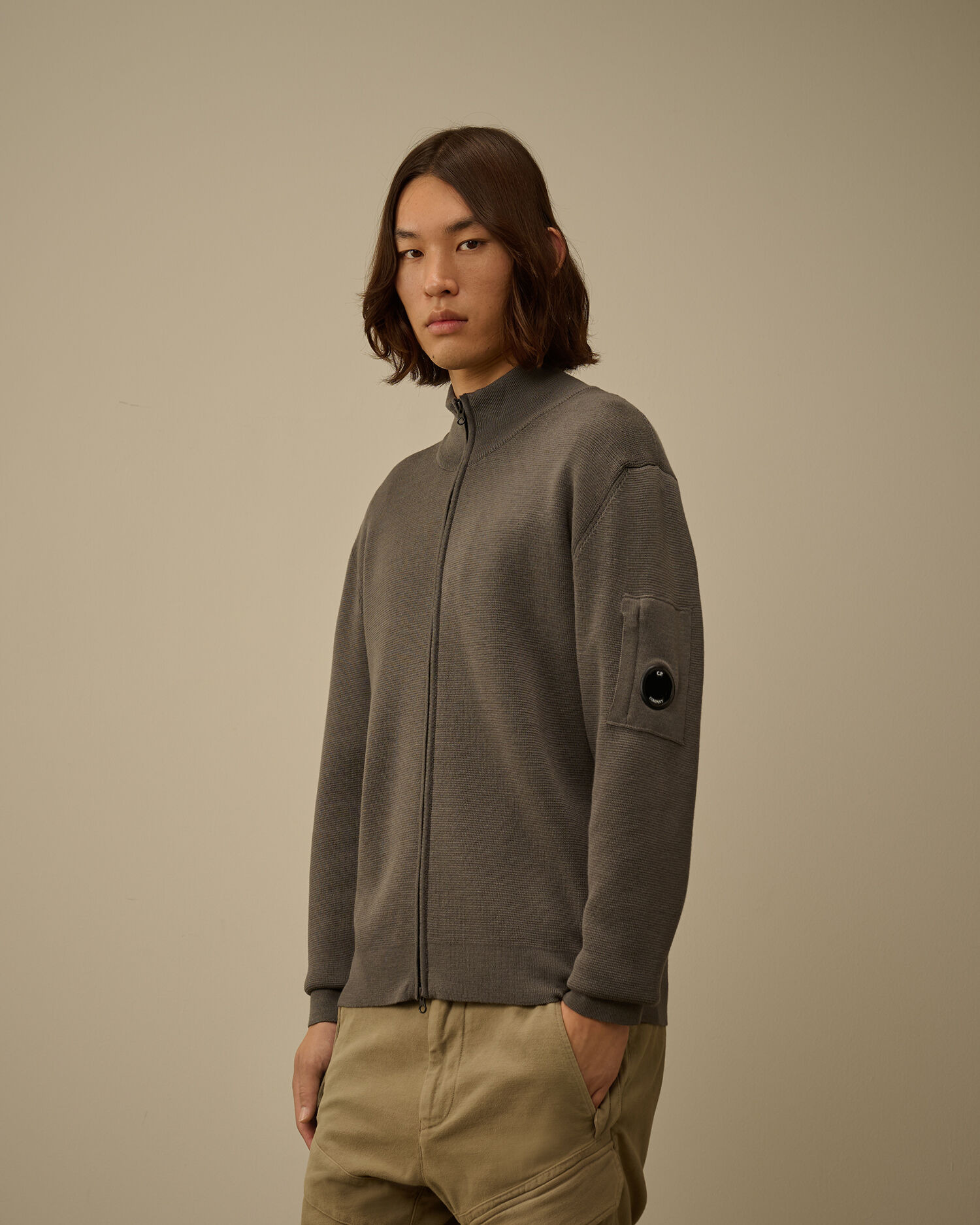 Re-Wool Full Zip Lens Cardigan - 3