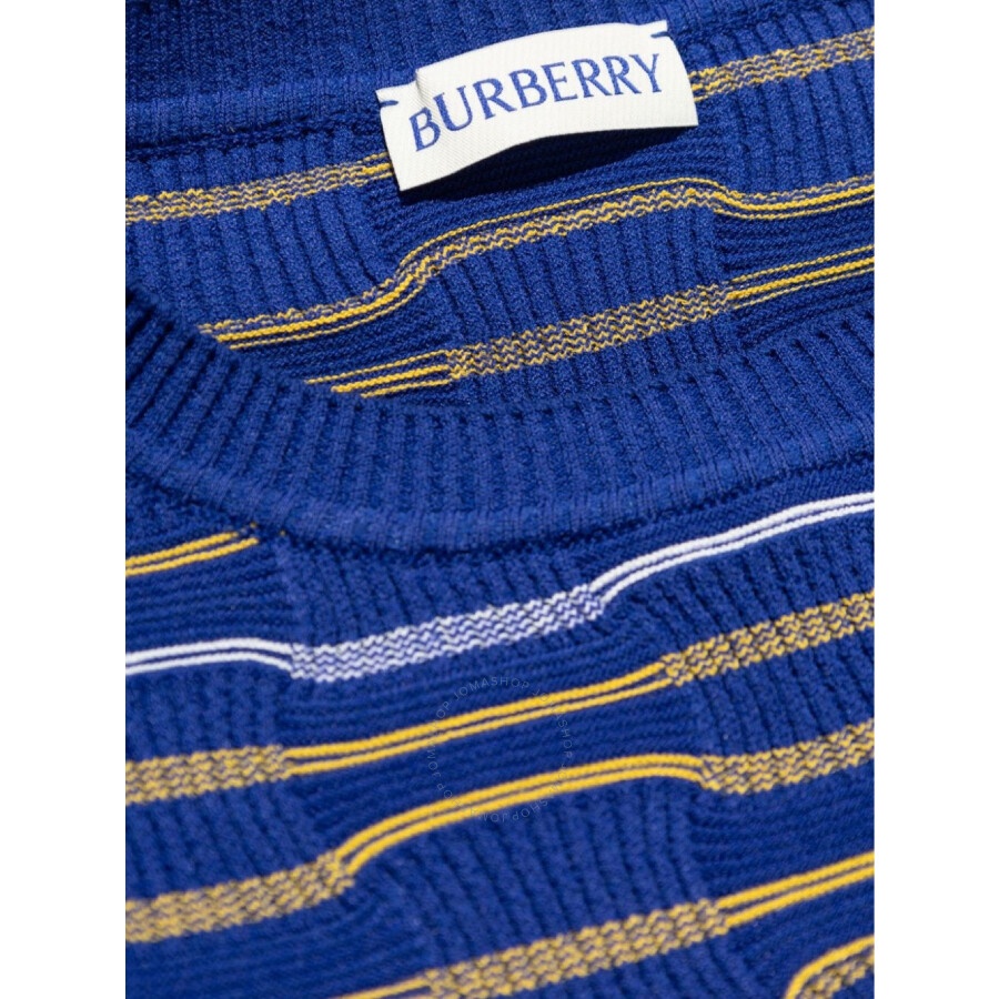 Burberry Striped Cotton Blend Cropped Top - 3
