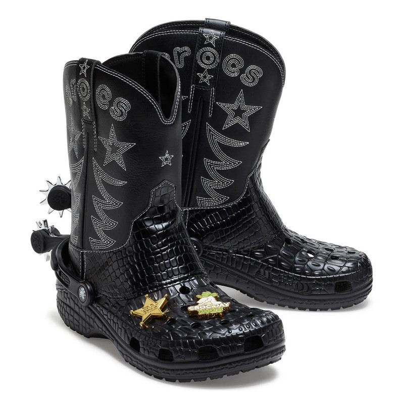 crocs Crocs Classic Cowboy Boot 'Black' 208695-001 outlook