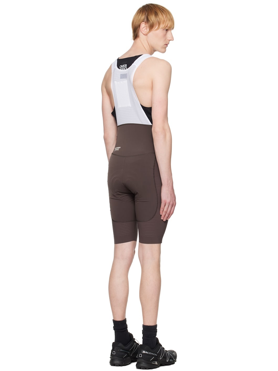 Brown & White Mechanism Pro Bib Shorts - 3