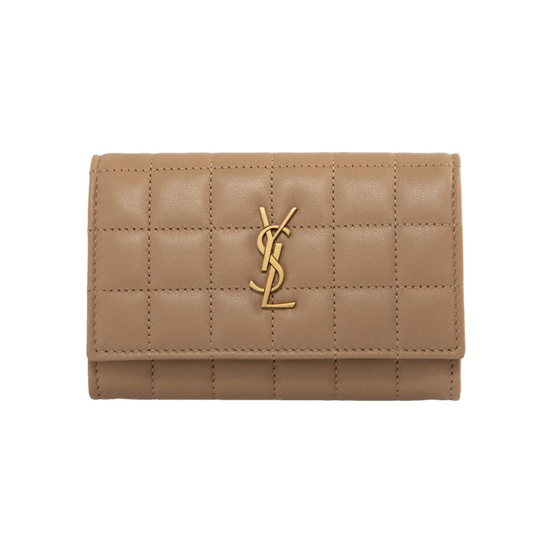 Saint Laurent Cassandre Quilted Leather Wallet 'Dark Caramel' 1