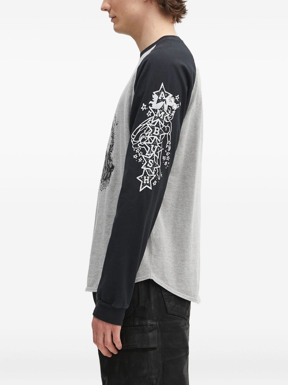 graphic-print raglan-sleeve T-shirt - 3