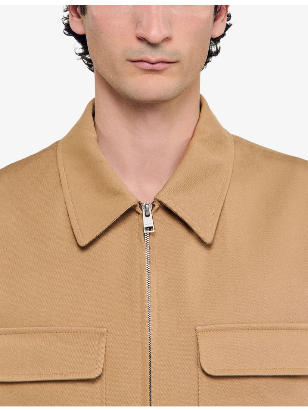 Flap-Pockets Straight-Fit Cotton Jacket - 5