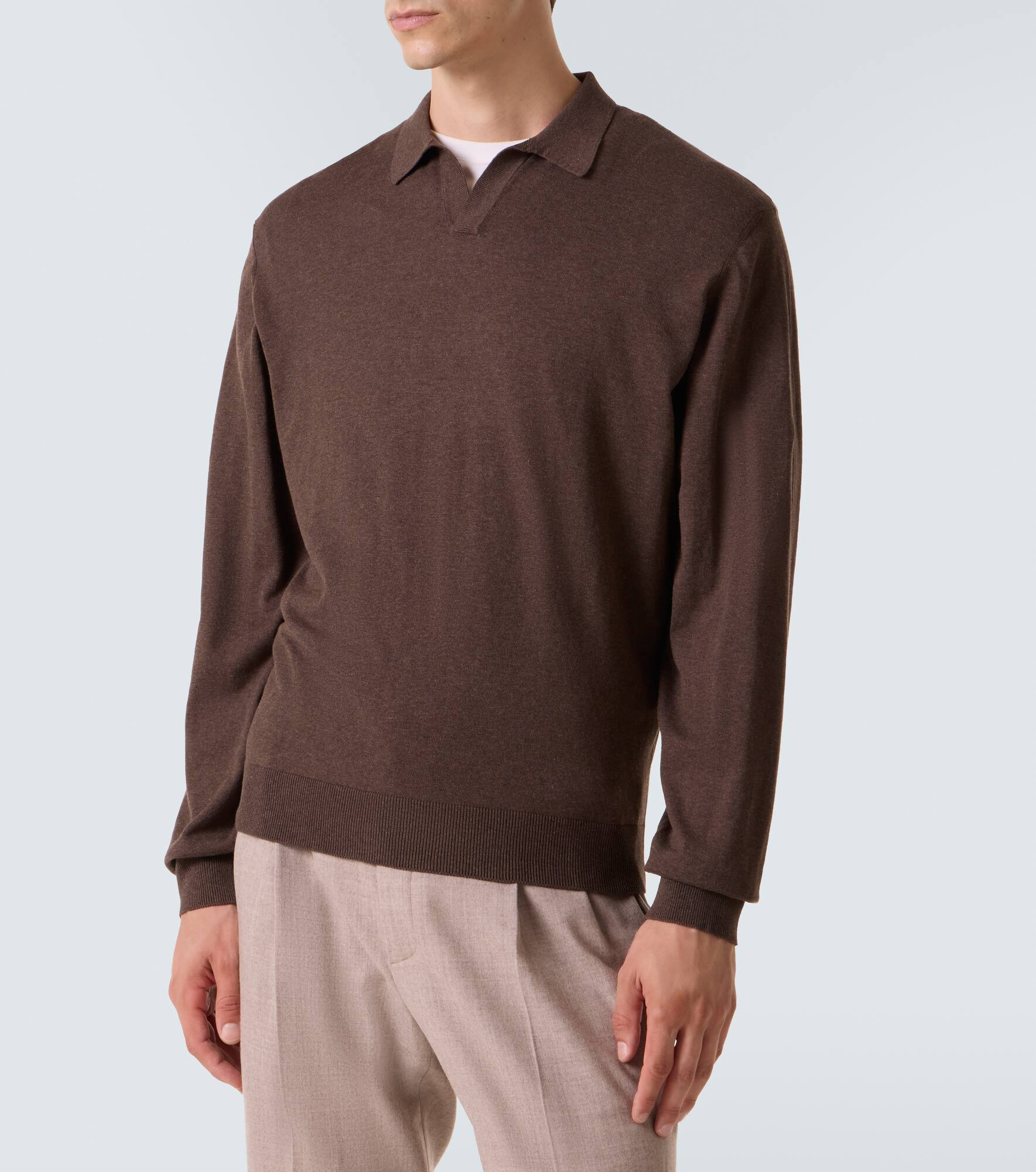 Cashmere polo sweater - 3