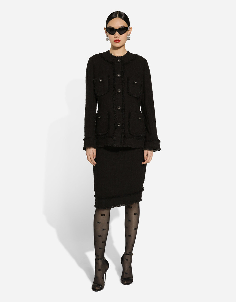 Dolce & Gabbana Single-breasted tweed jacket outlook