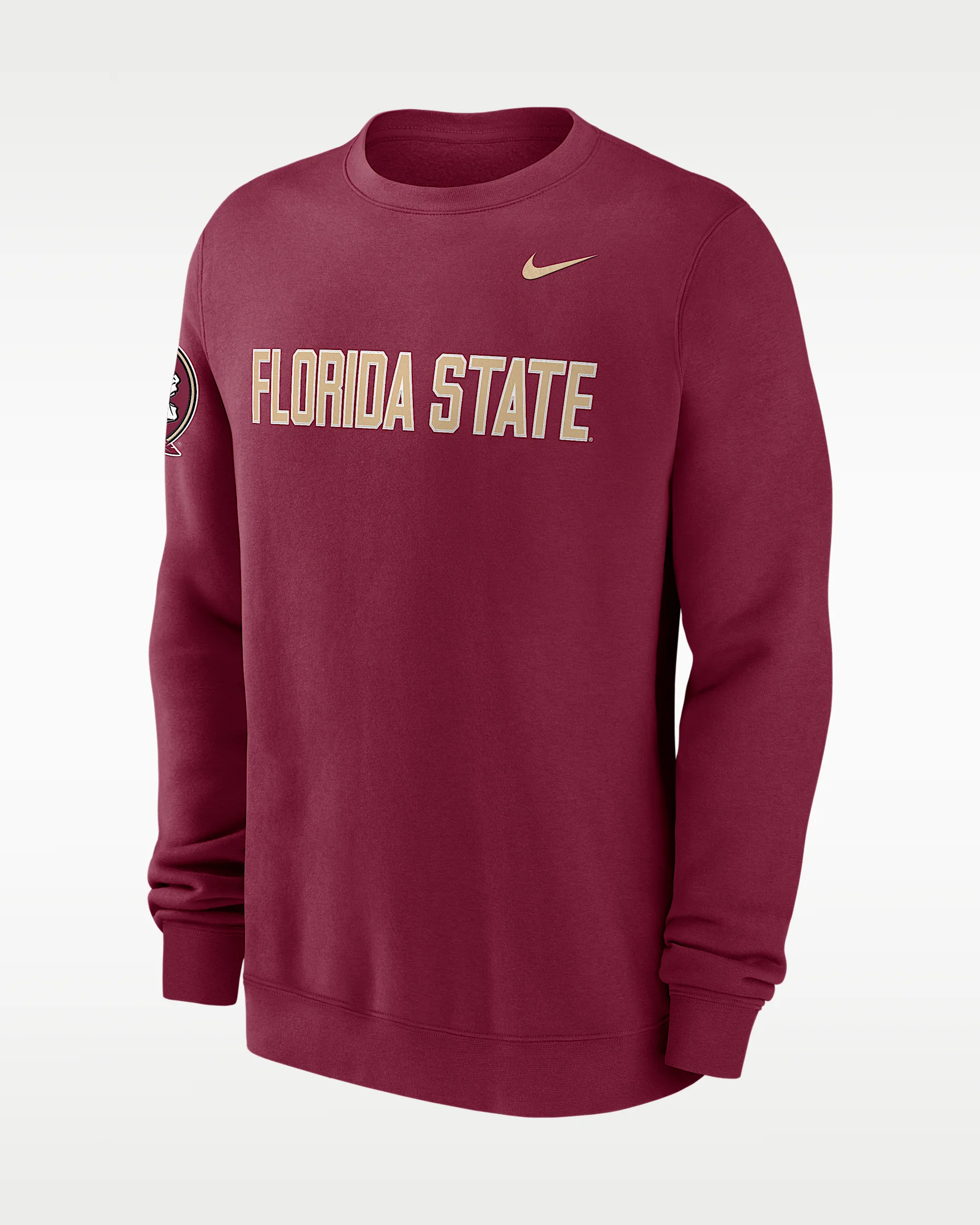 Florida State Sideline Club Men's Nike College Pullover Crew - 1