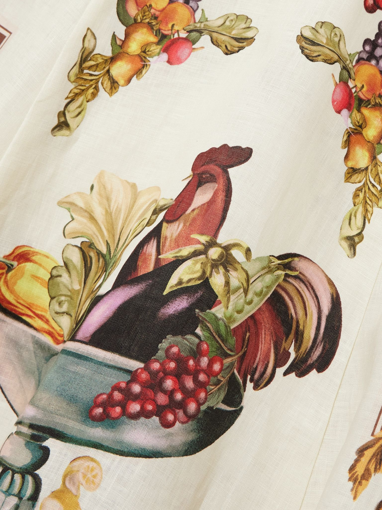 Mercado printed linen midi dress Multi - 4