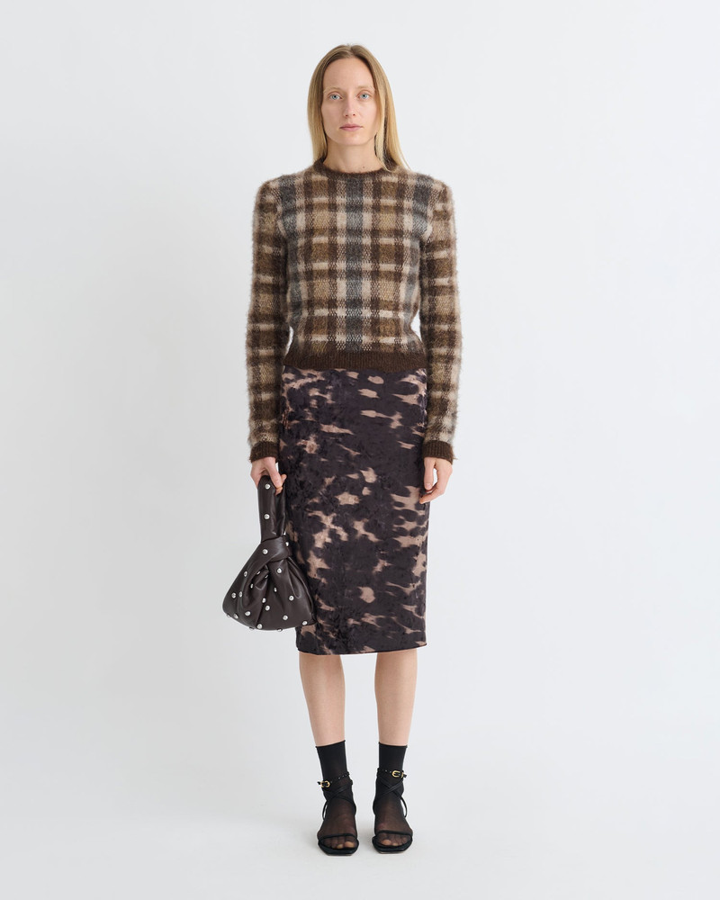 Nanushka Stretch Velvet Mid-Length Skirt outlook