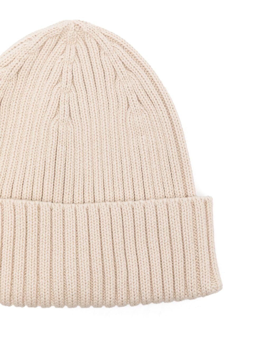 bold-fox-head leather patch beanie - 2