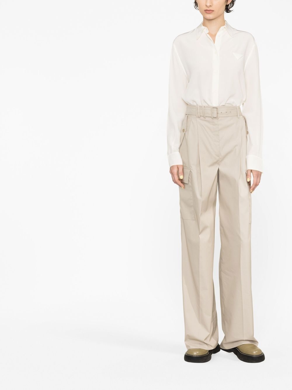 belted wide-leg trousers - 2