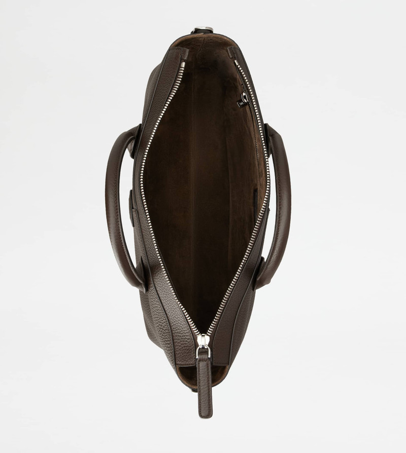 TOD'S DI BAG BRIEFCASE IN LEATHER MEDIUM - BROWN 5
