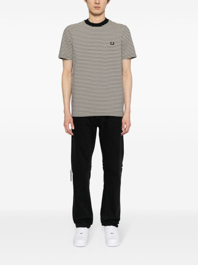 Fred Perry Laurel Wreath-embroidered striped T-shirt outlook
