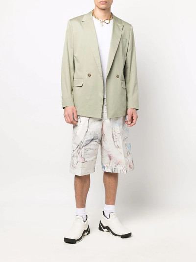 Alexander McQueen abstract-print chino shorts outlook