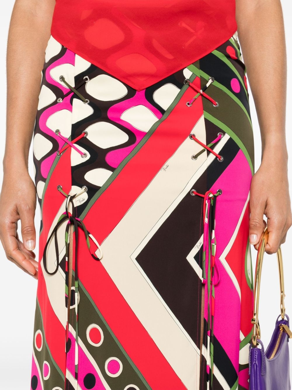 Vivara-print maxi skirt - 5
