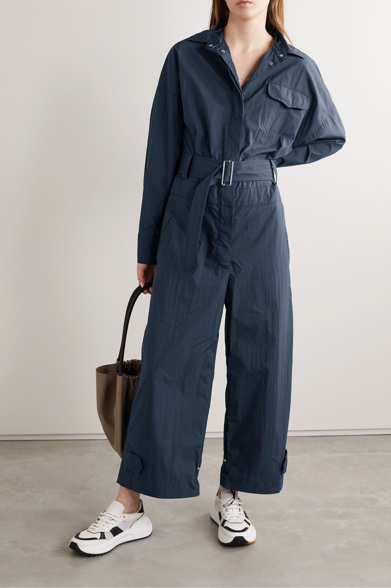 + 2 Moncler 1952 Tuta belted cotton-blend jumpsuit - 2