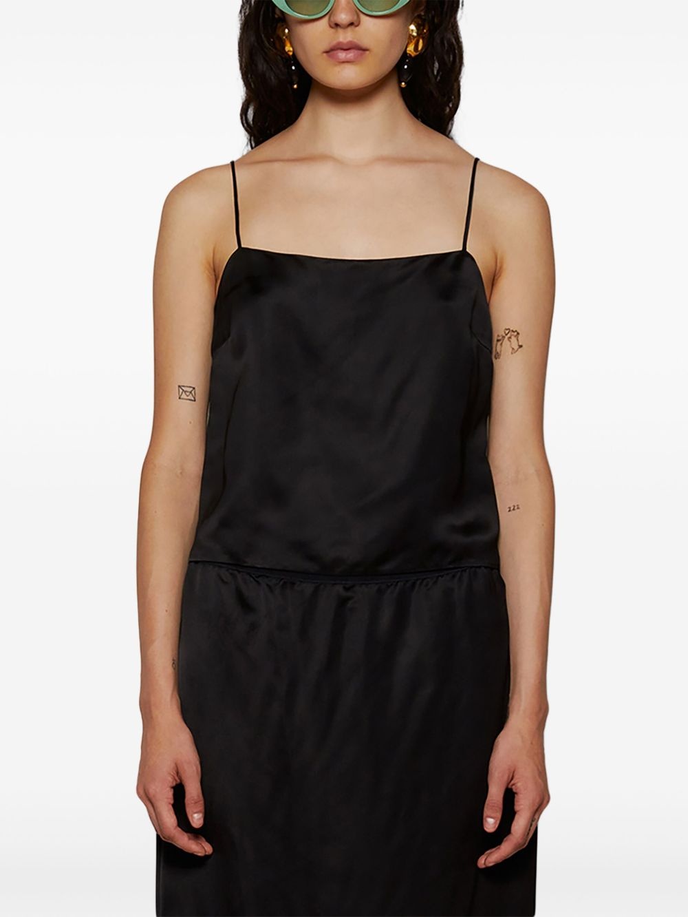 sleeveless satin top - 3
