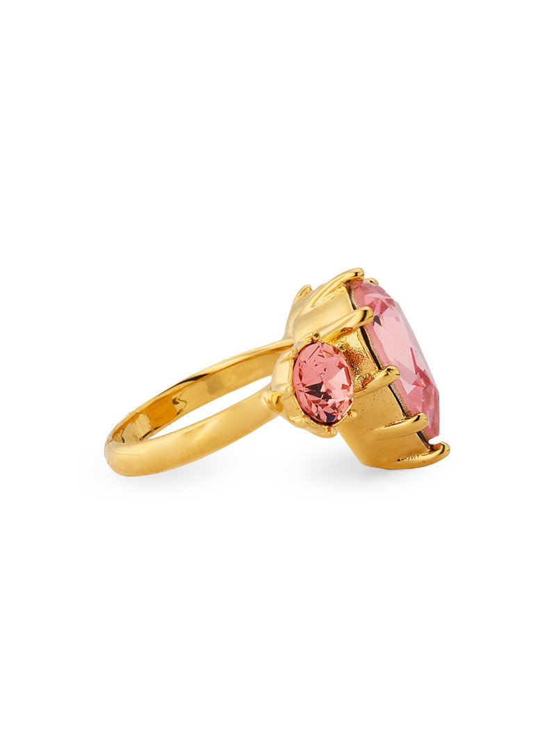 Women's Goldtone & Glass Crystal Ring - Rose 4