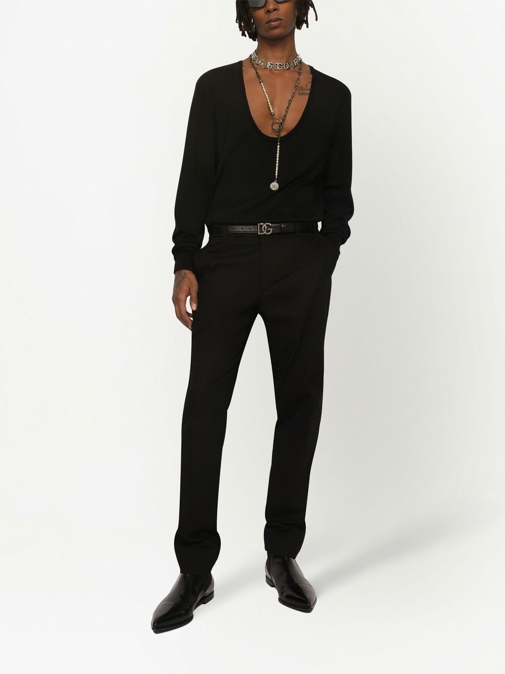 round-neck virgin-wool jumper - 2