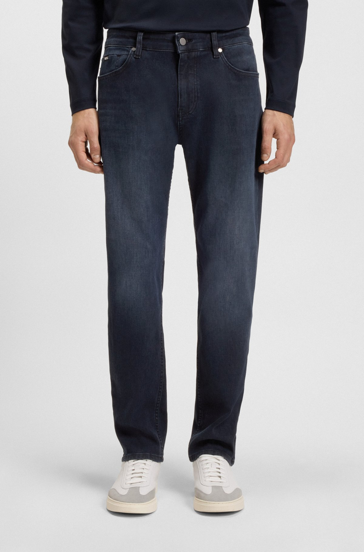 MAINE REGULAR-FIT JEANS IN BLUE KNITTED DENIM - 2
