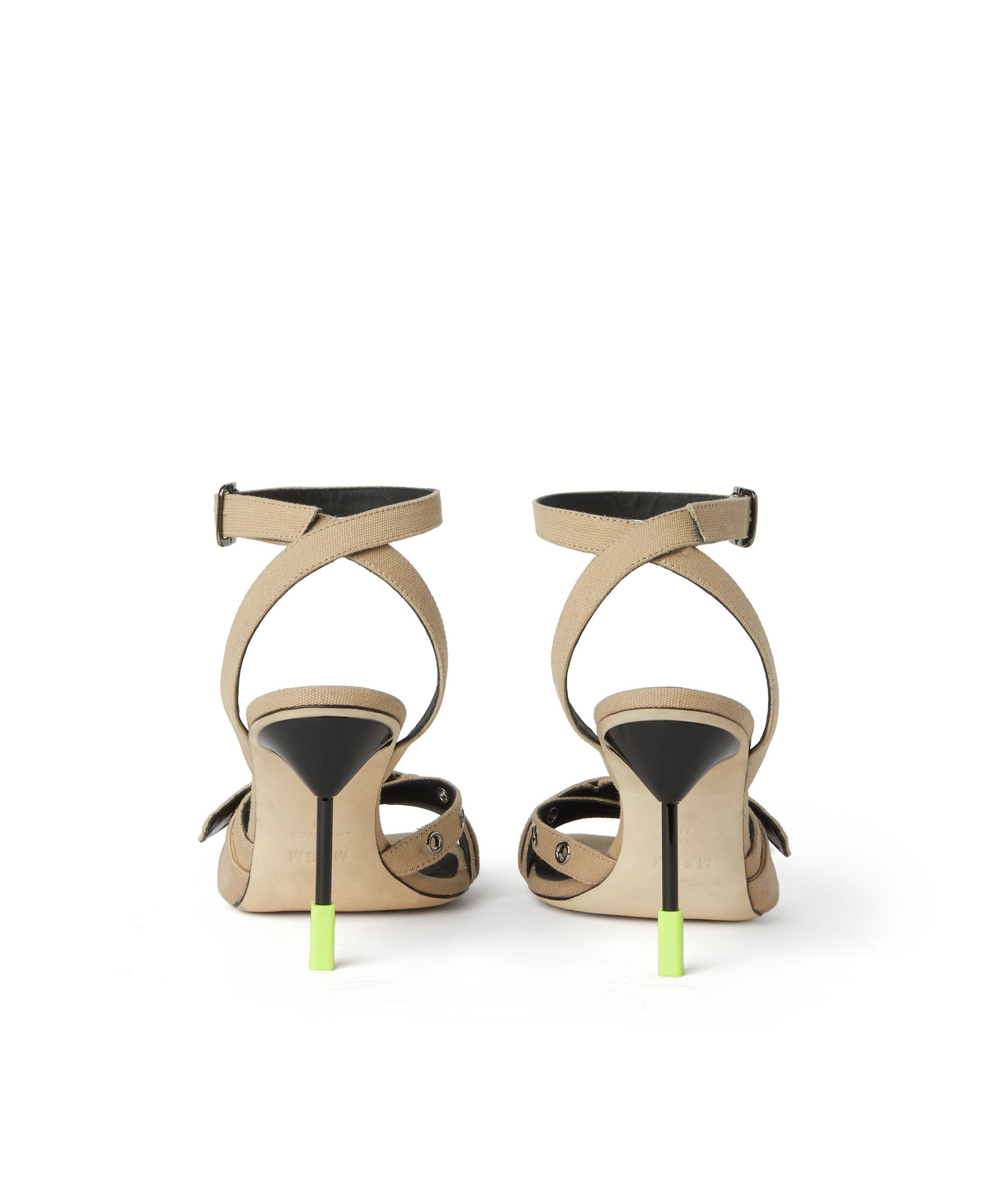 Sandal with "Iconic MSGM" heel with buckle and eyelets - 2