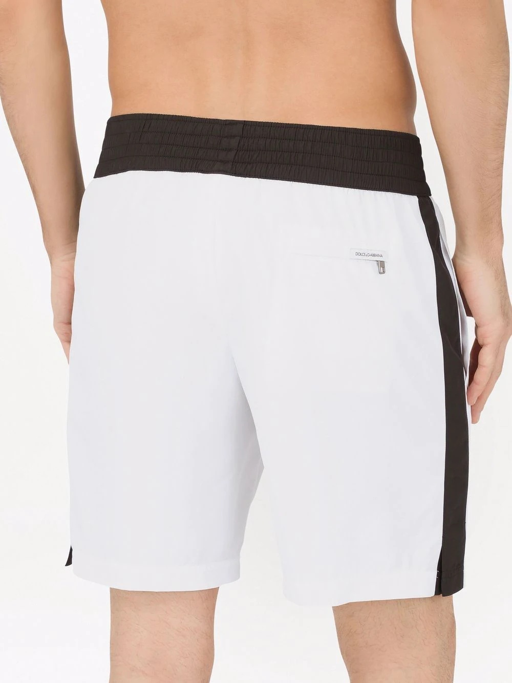 logo-patch colour-block swim shorts - 4