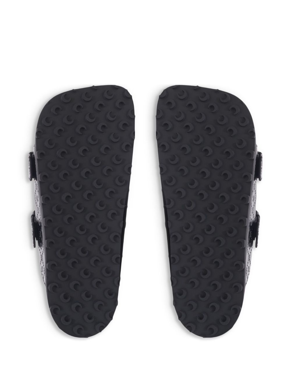 monogram-embossed leather slides - 4