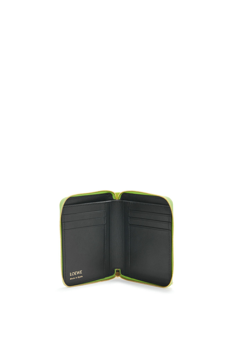 Loewe Knot compact zip around wallet in shiny nappa calfskin outlook
