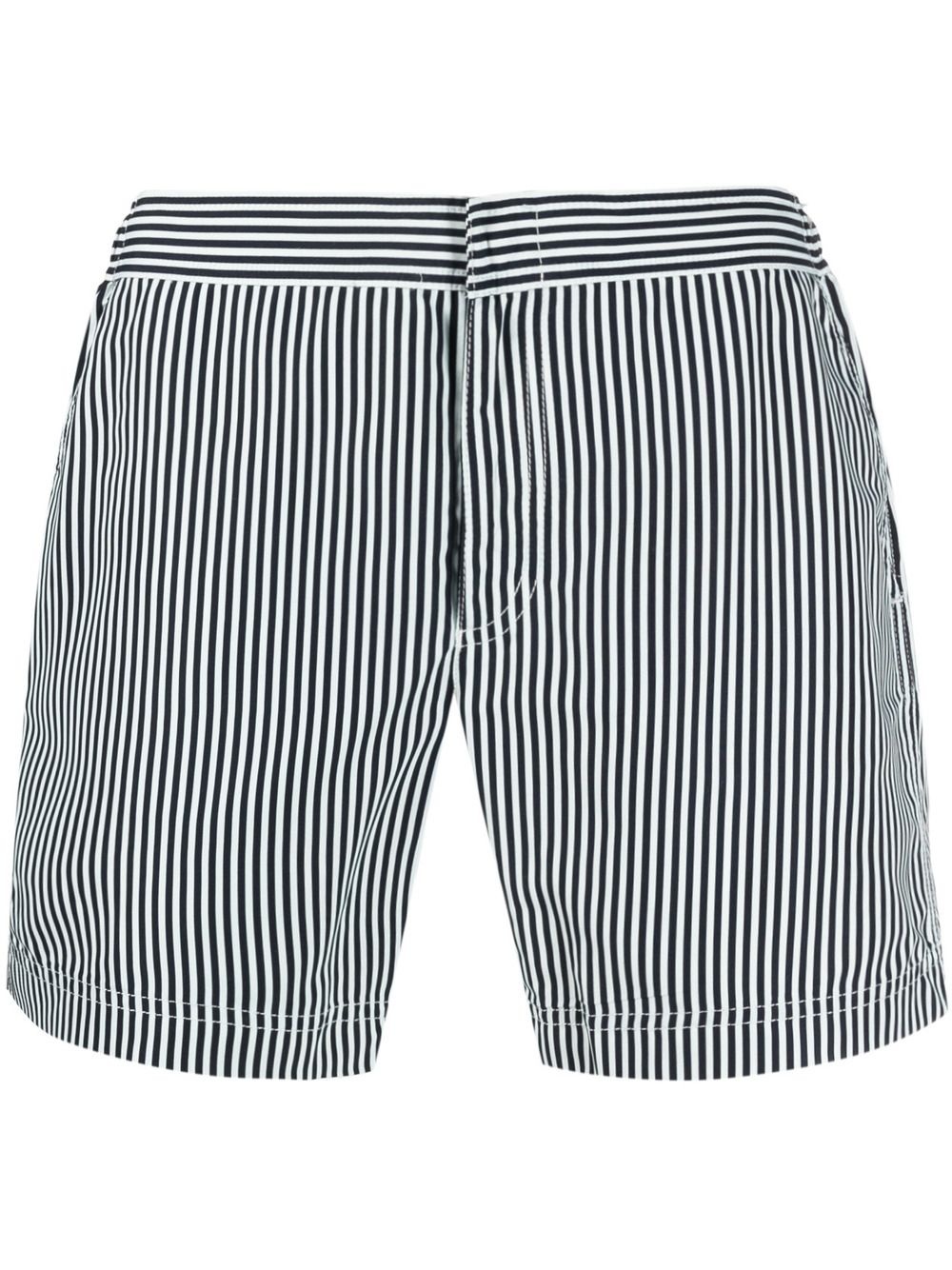 stripe-pattern swim shorts - 1