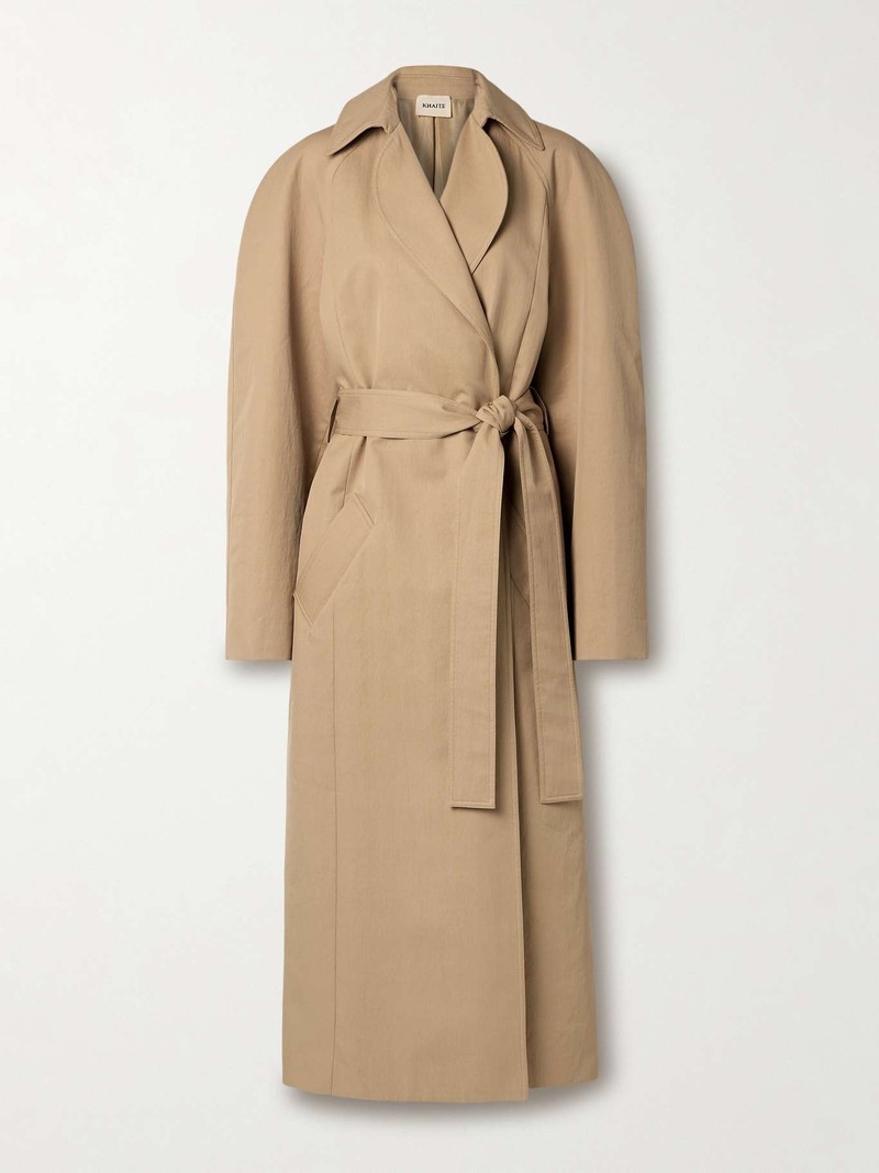 Roth belted cotton-blend twill coat - 1