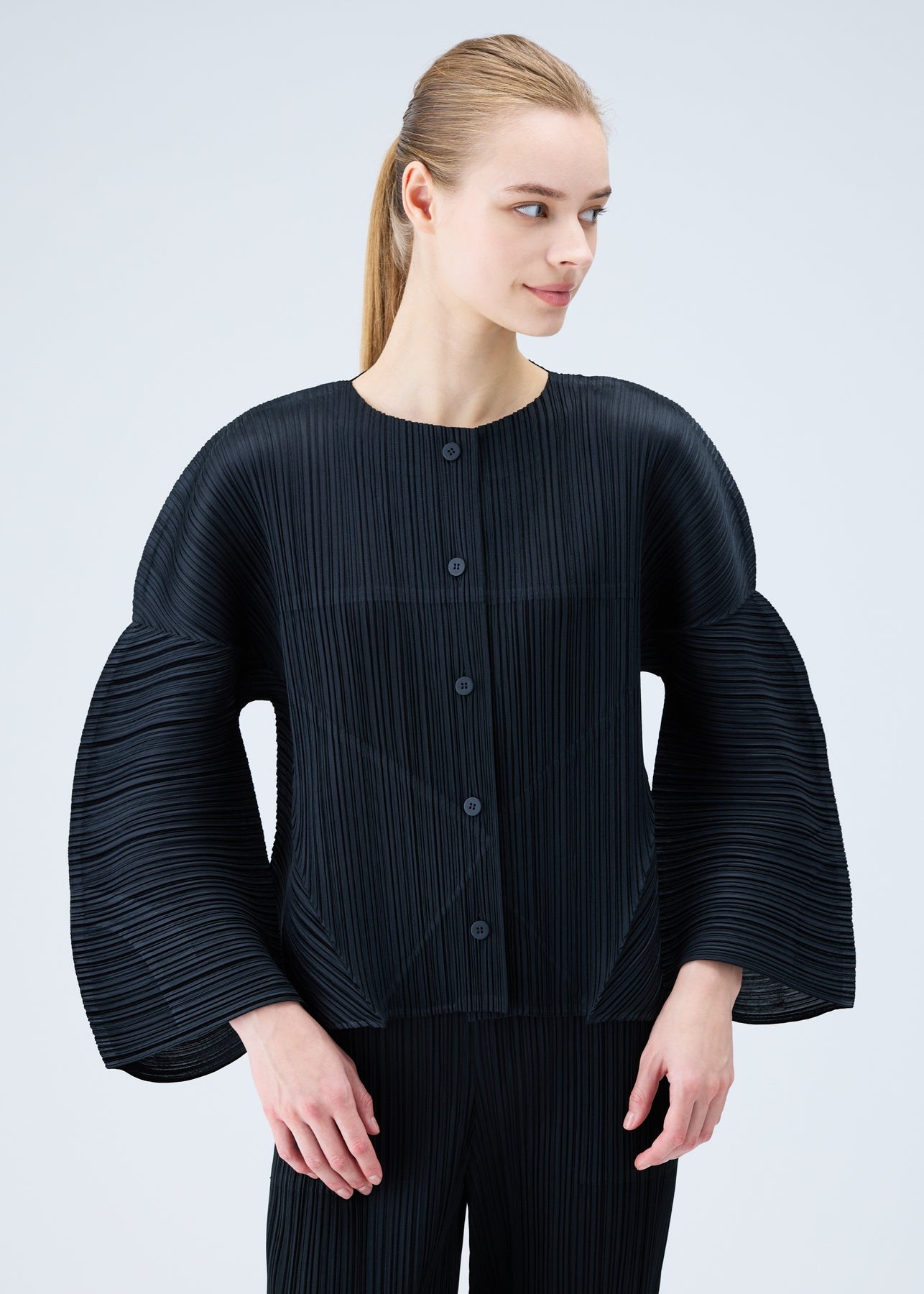 Pleats Please Issey Miyake FROZEN FLOWER CARDIGAN | REVERSIBLE