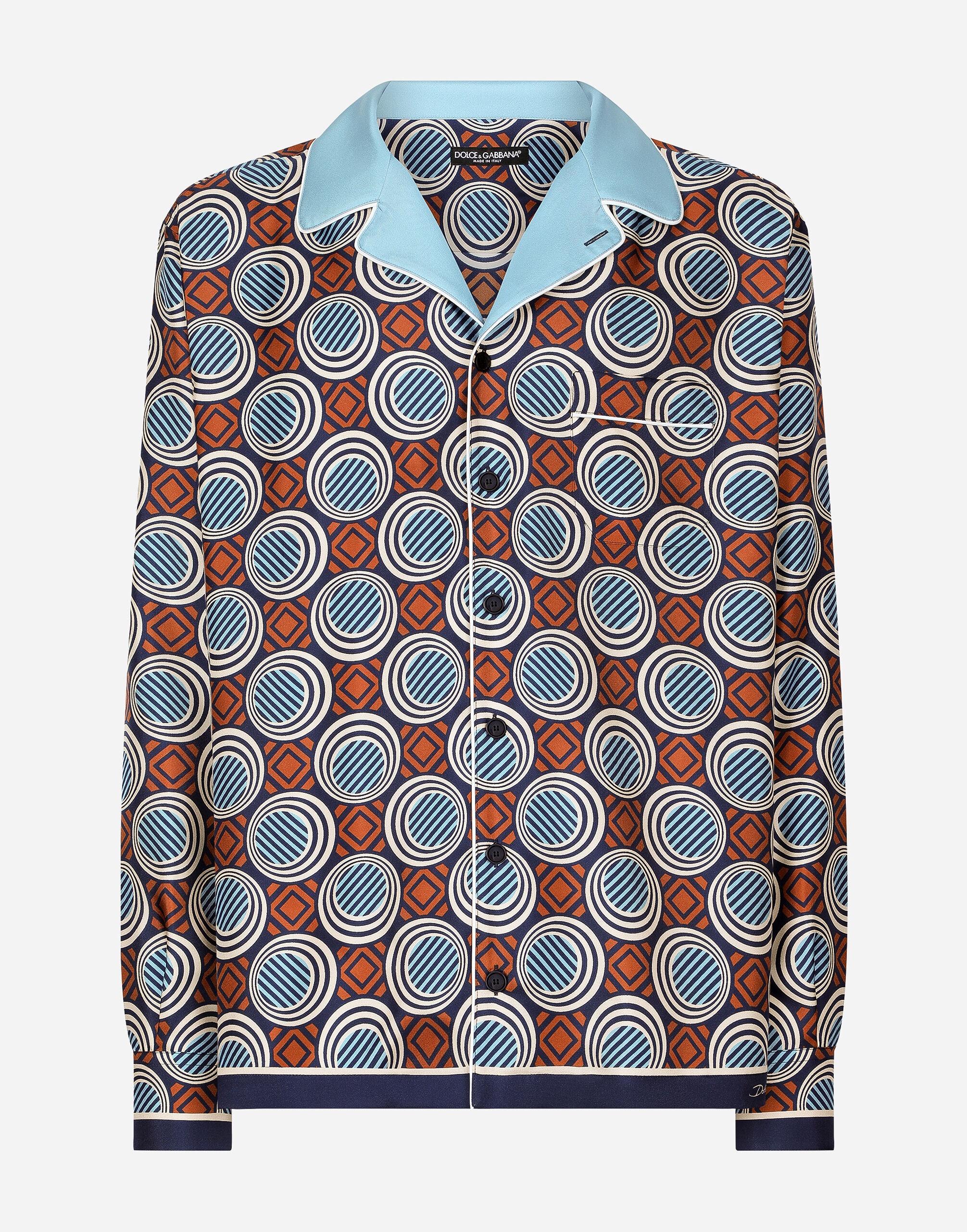 Printed silk shirt - 1