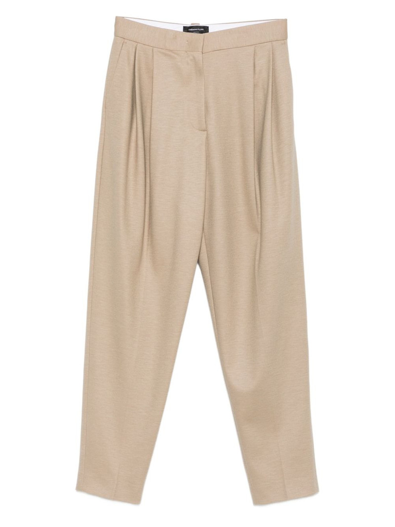 pleated-front trousers 1