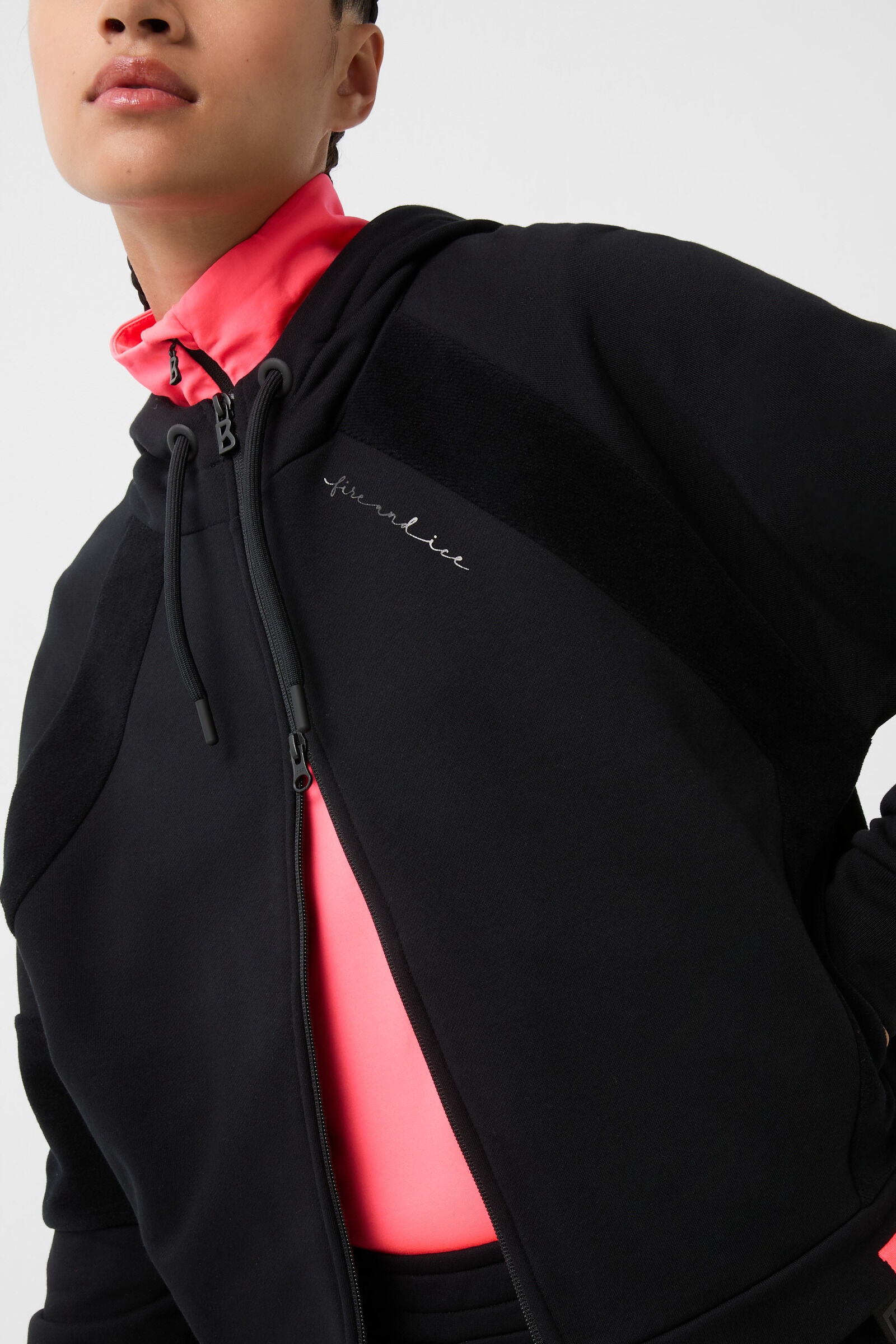 Jaden Sweatshirt jacket in Black - 5