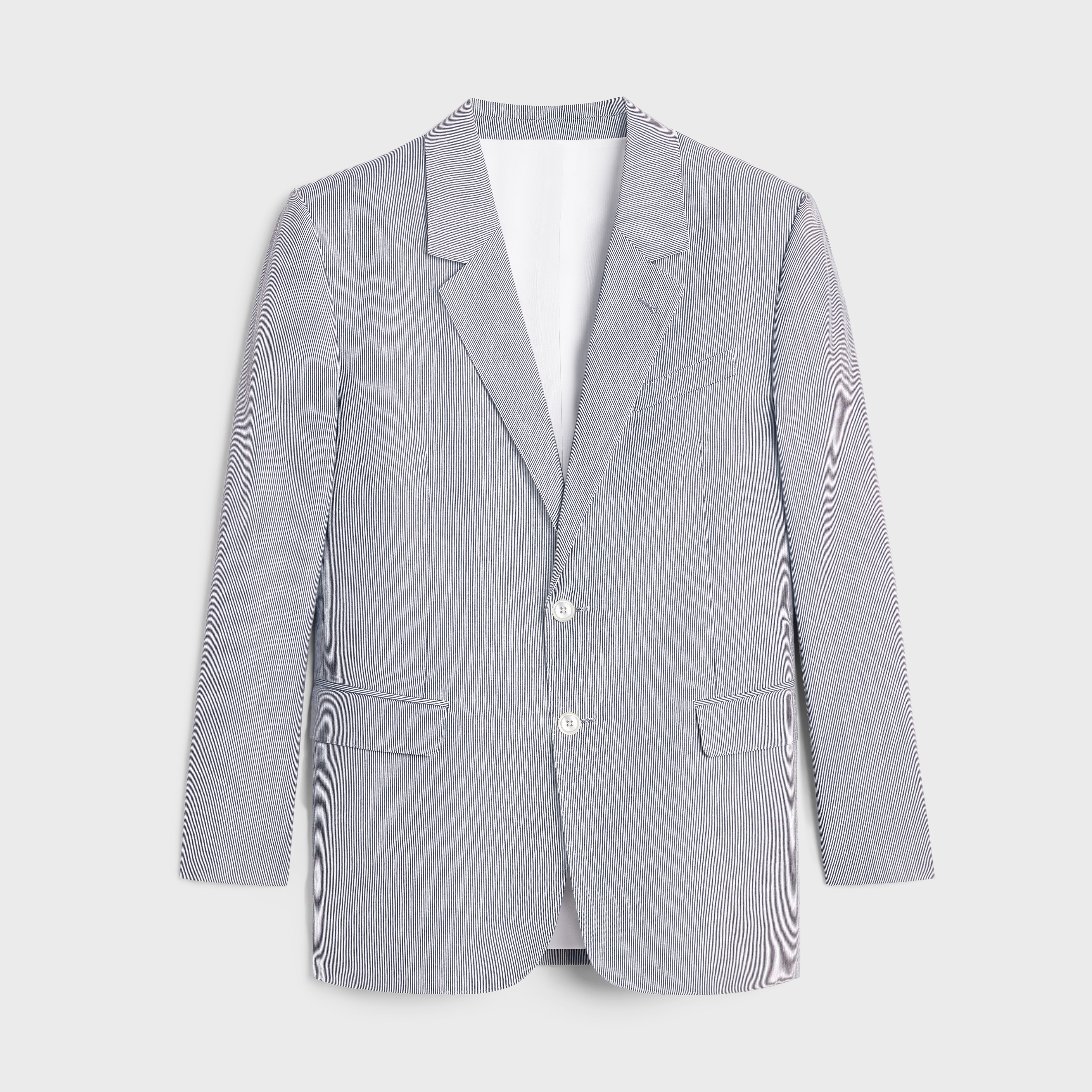 jude jacket in striped cotton - 1