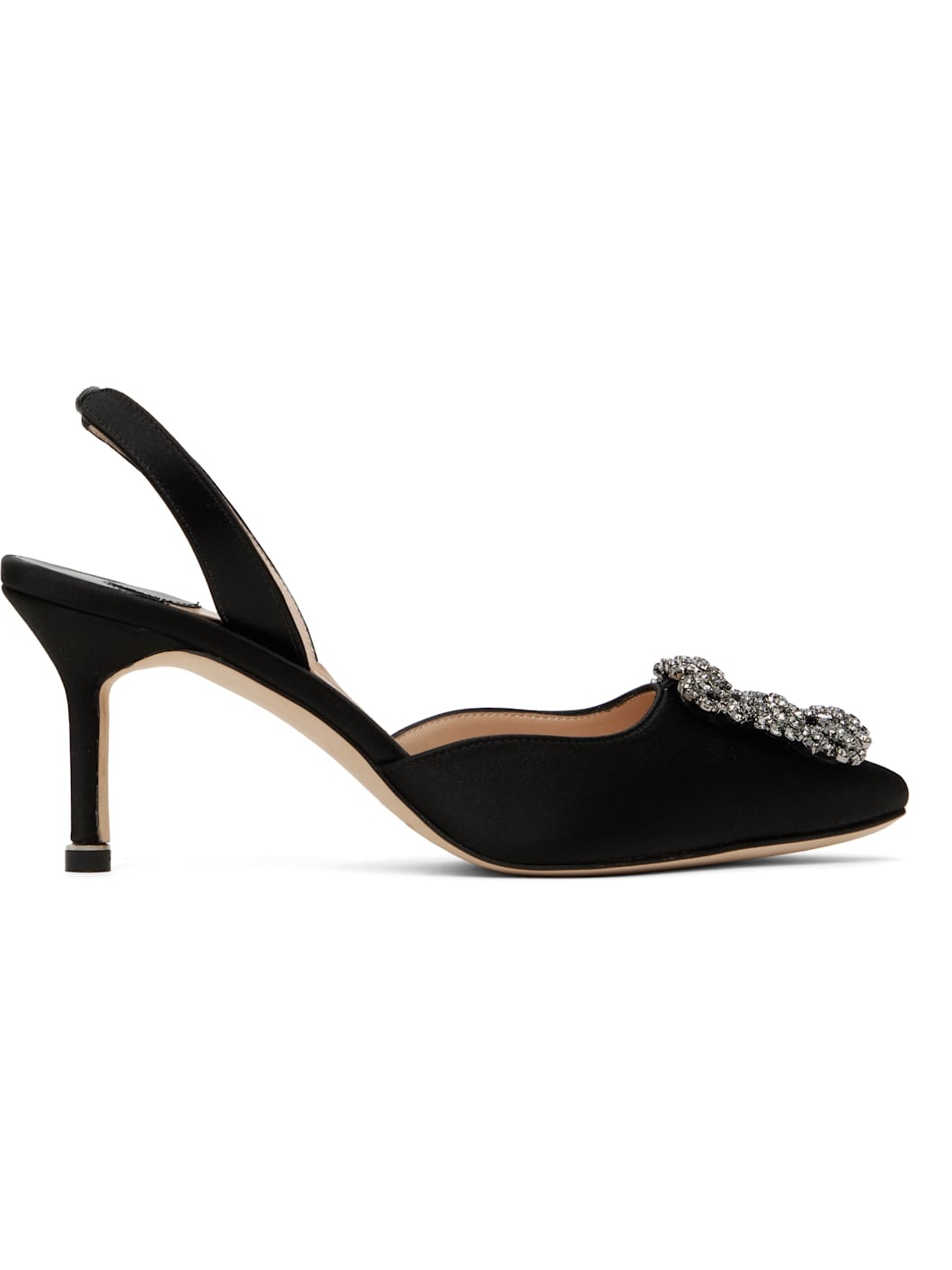 Black Hangisli Slingback Heels - 1