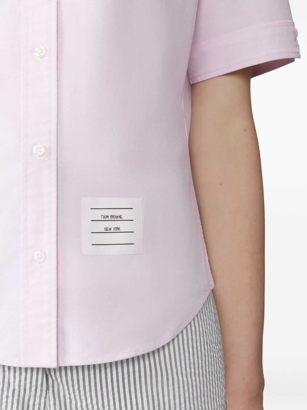 round-collar short-sleeve shirt - 5
