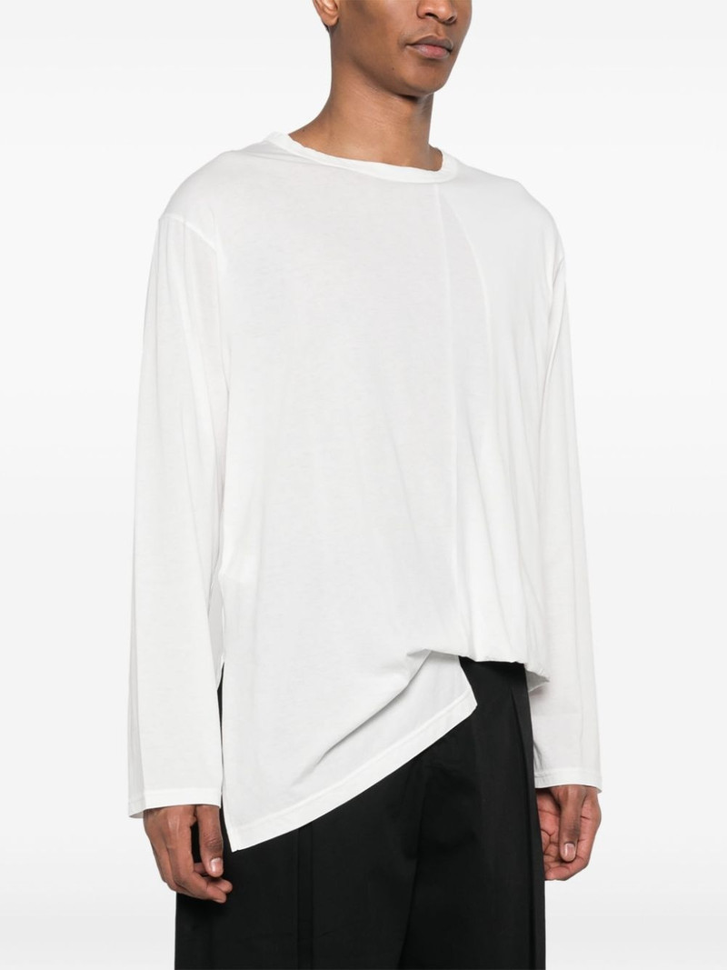 asymmetric cotton T-shirt 3