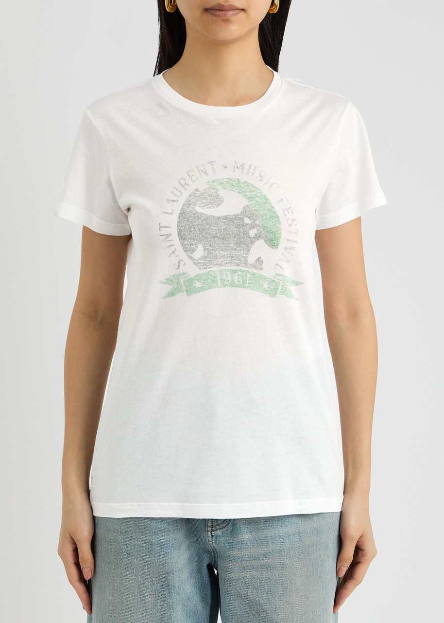 Saint Laurent Logo-print Cotton T-shirt - 2