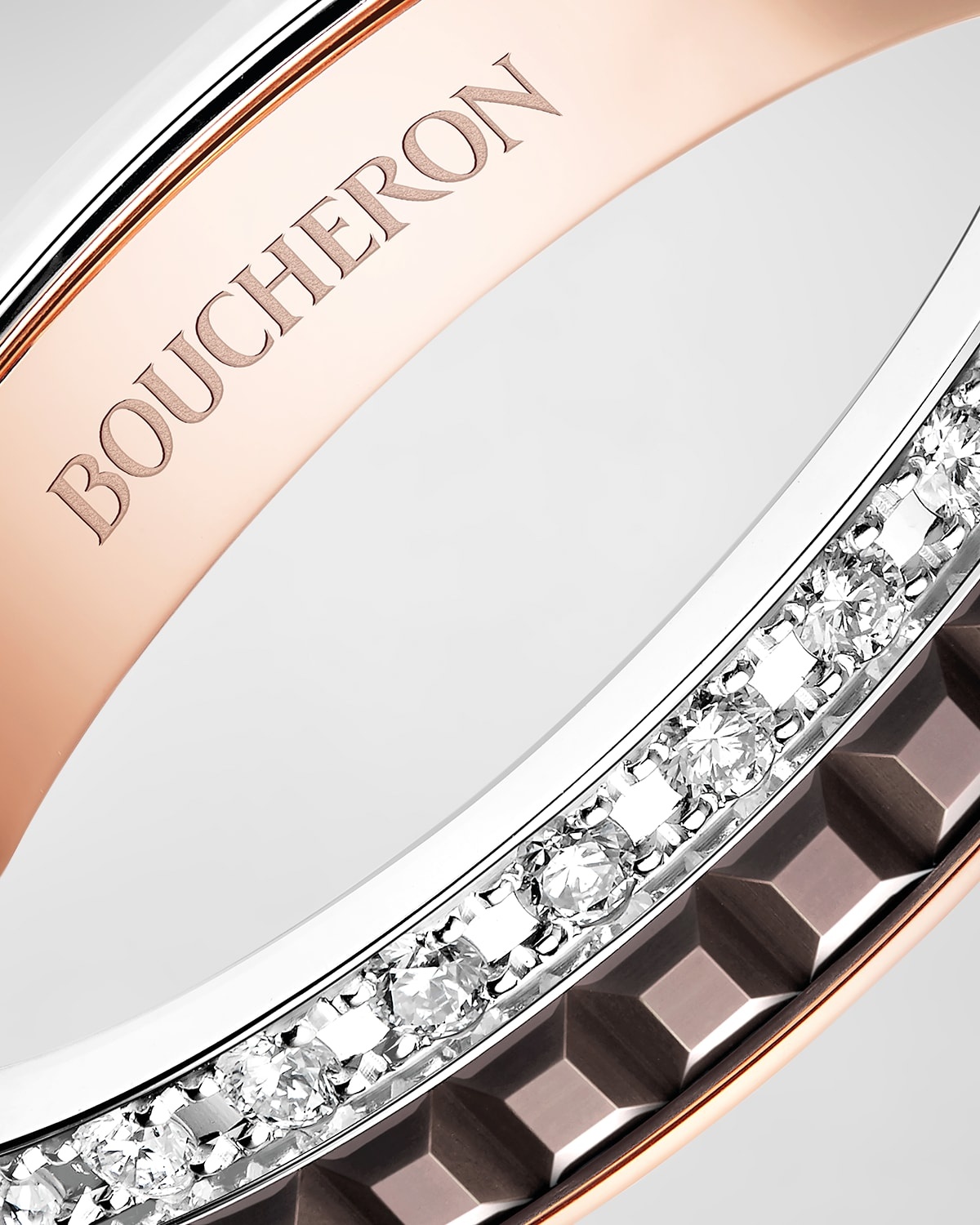 Quatre 18K Tricolor Gold Classique Diamond Ring - 3