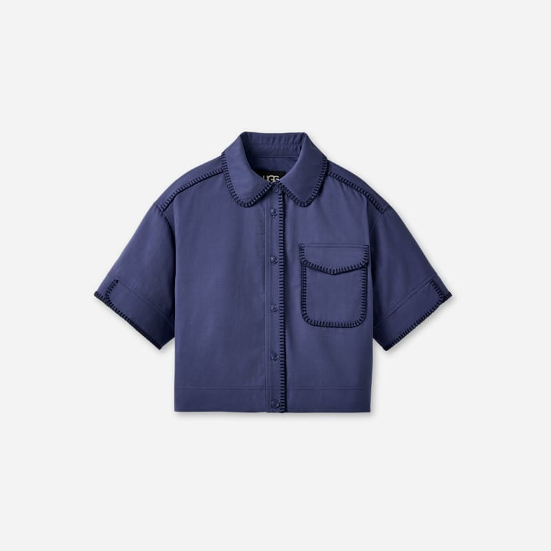 ® Women's Nathalia SS Button Up Top in Amalfi 1