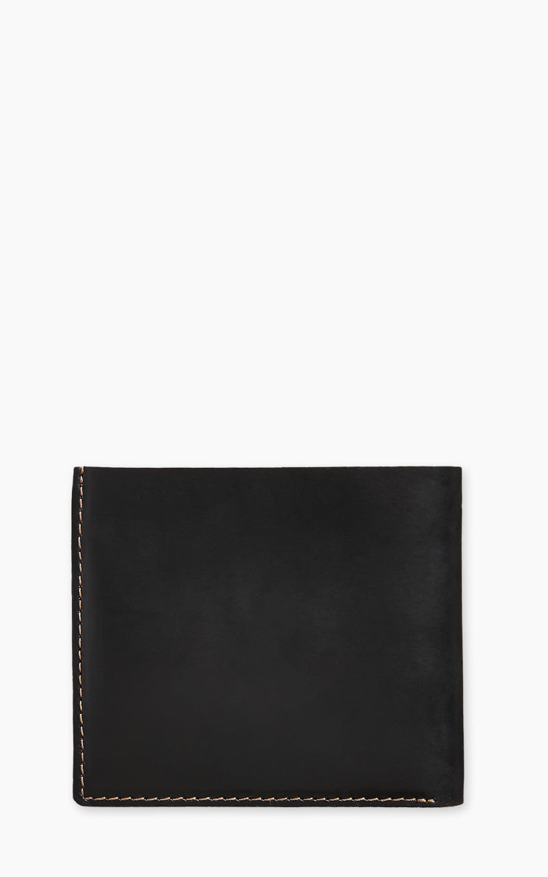 LEATHER BILLFOLD WALLET BLACK OVER BROWN - 2
