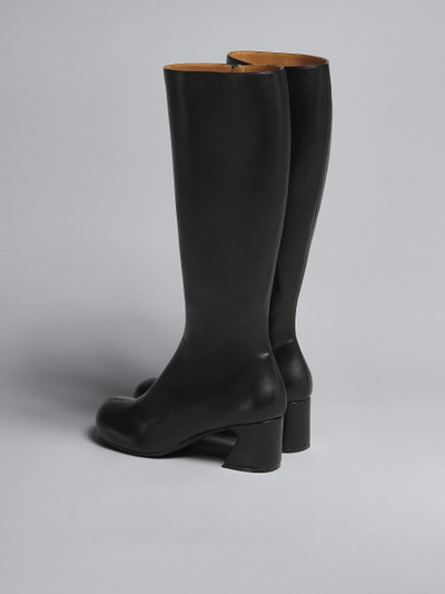 Marni BLACK LEATHER BOOT outlook