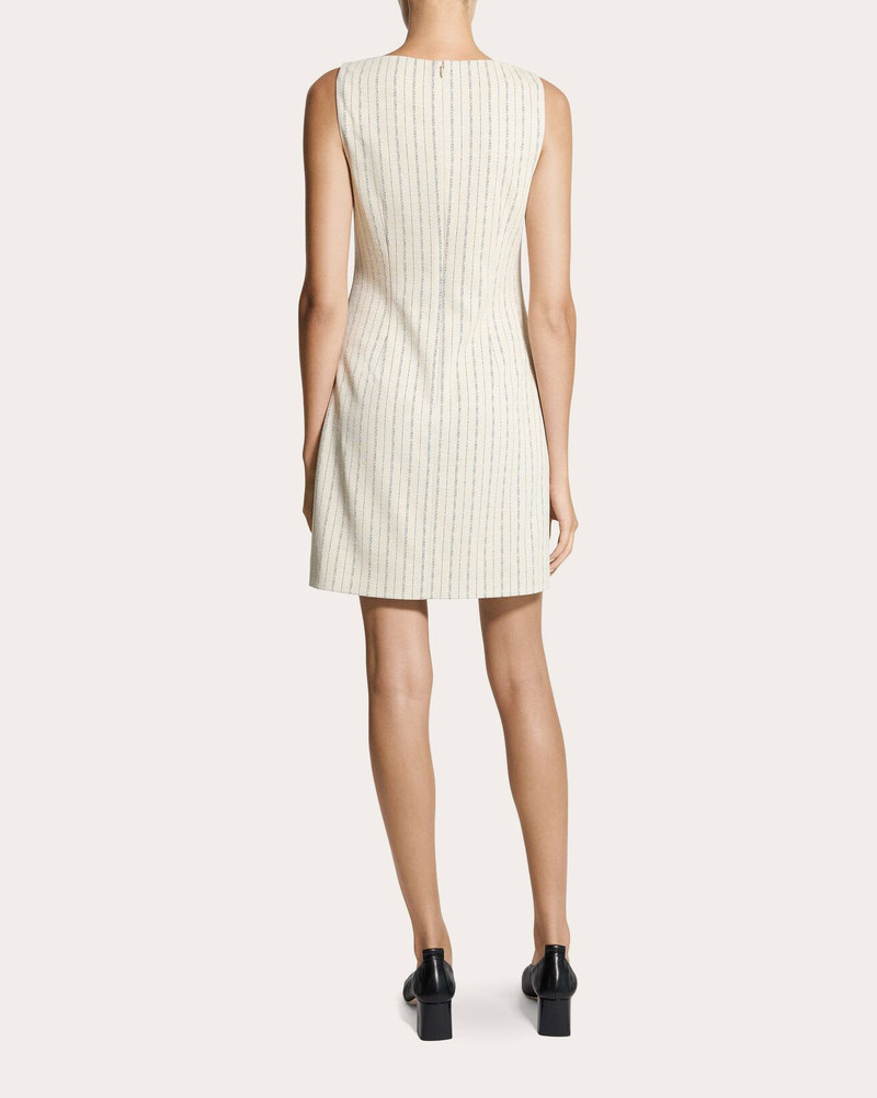 Theory Stripe Sleeveless Boatneck Mini Dress outlook