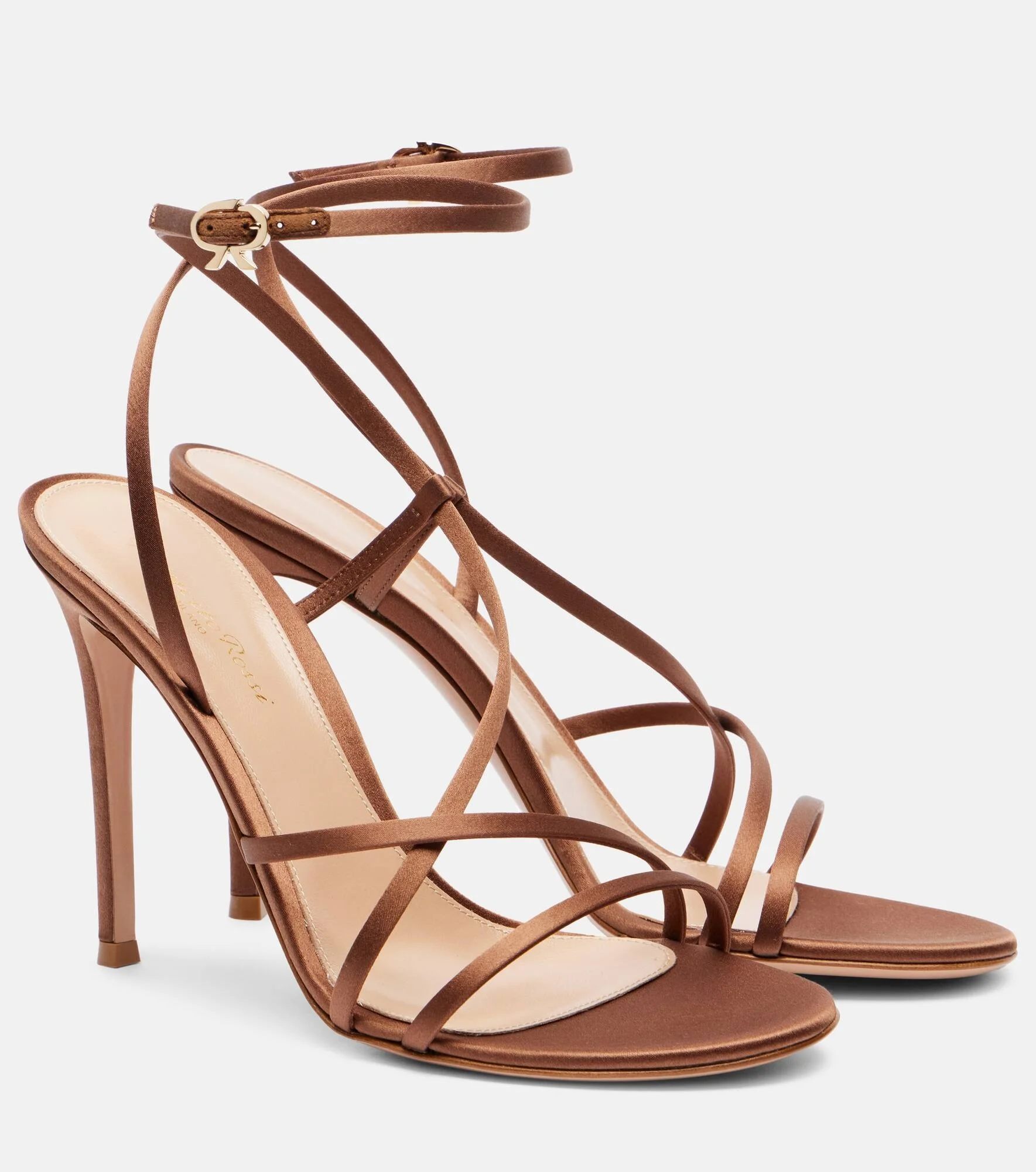 Satin crêpe sandals - 1